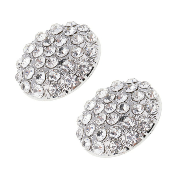 Large Sparkly Alloy Rhinestone Shank Button for Clothes Weding Dress Decor